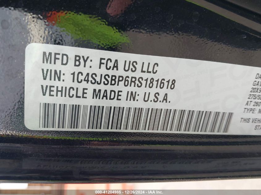 2024 Jeep Wagoneer - 1C4SJSBP6RS181618