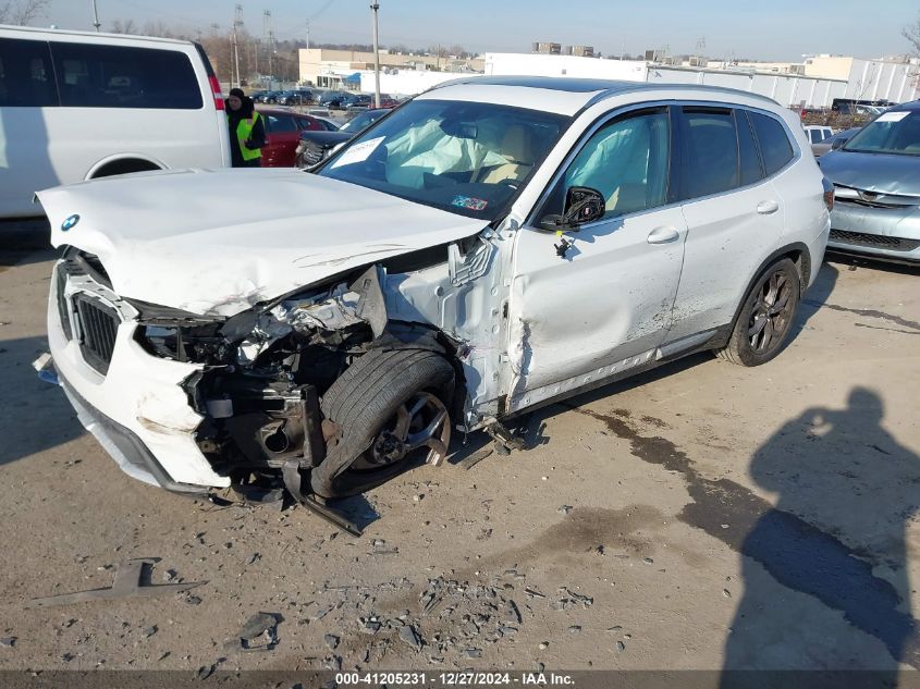 2022 BMW X3 XDRIVE30I - 5UX53DP01N9K64842