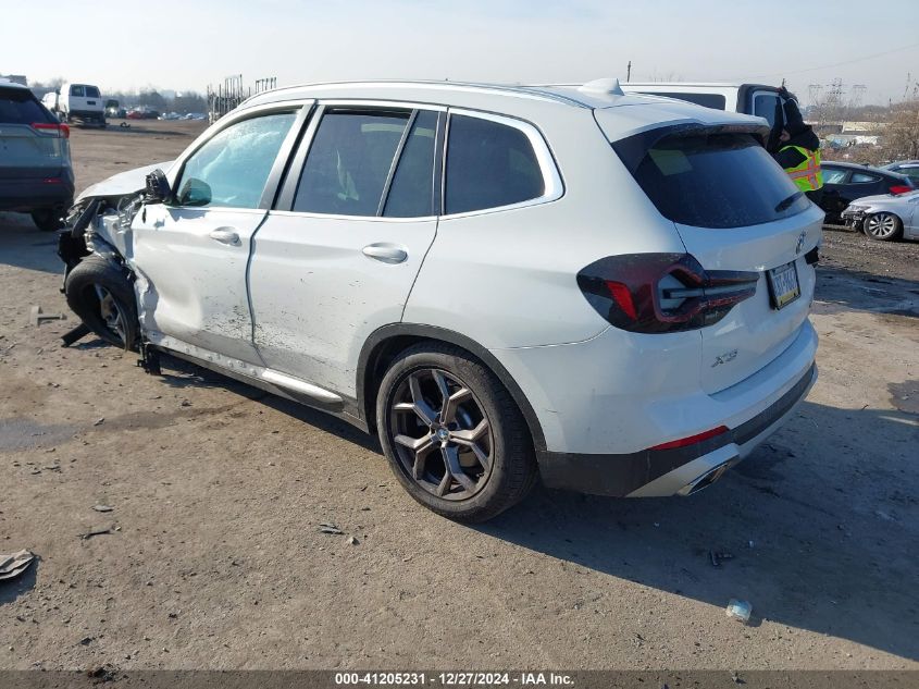 2022 BMW X3 XDRIVE30I - 5UX53DP01N9K64842