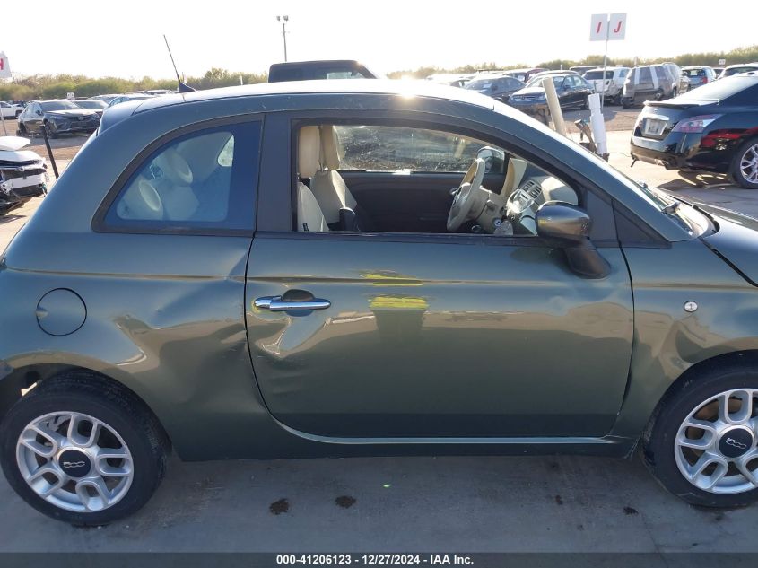 2012 Fiat 500 Pop VIN: 3C3CFFAR6CT385135 Lot: 41206123