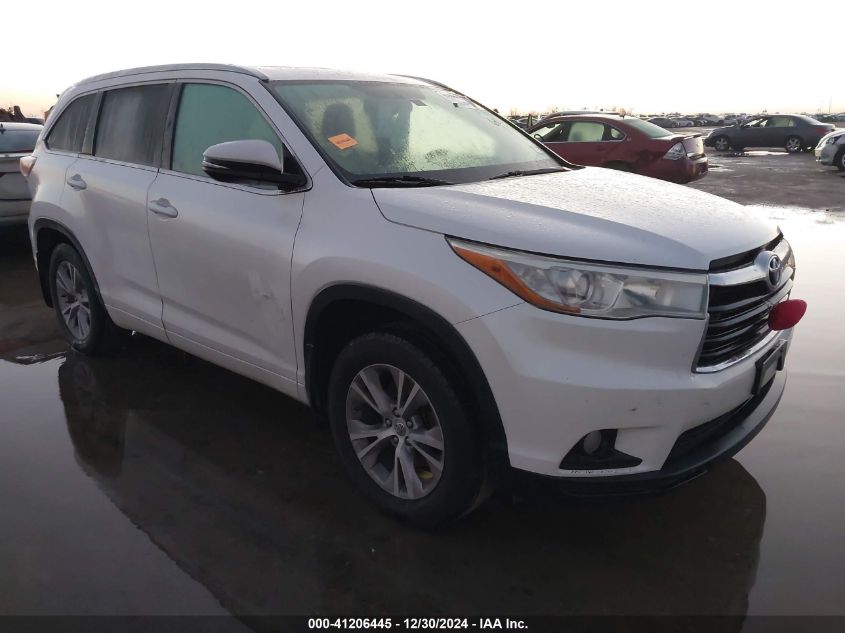 2015 TOYOTA HIGHLANDER XLE - 5TDJKRFH6FS101453