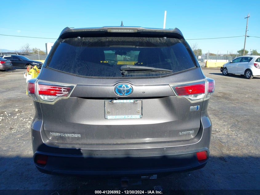 2016 TOYOTA HIGHLANDER HYBRID LIMITED - 5TDDCRFH7GS015886