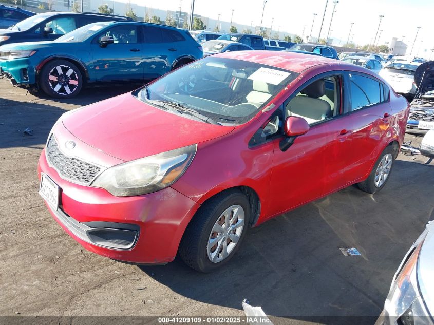 VIN KNADM4A35D6184664 2013 KIA Rio, LX no.2