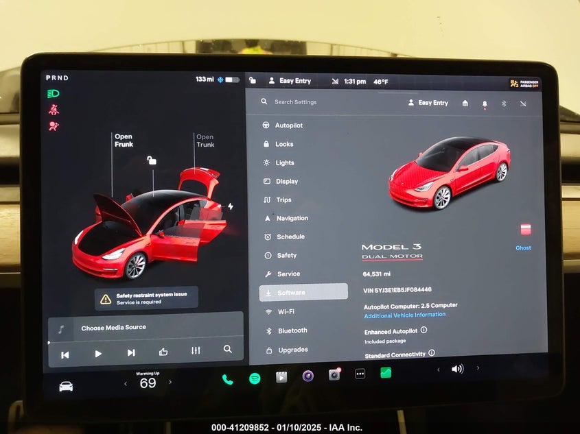 VIN 5YJ3E1EB5JF084446 2018 TESLA MODEL 3 LONG RANGE/PERFORMANCE