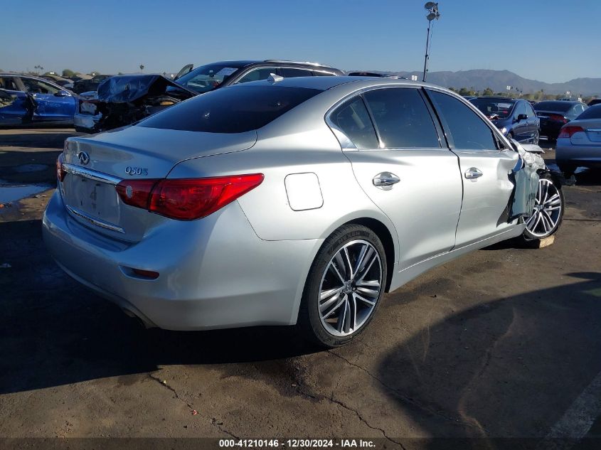 VIN JN1AV7AP8EM692165 2014 Infiniti Q50, Hybrid Sport no.4