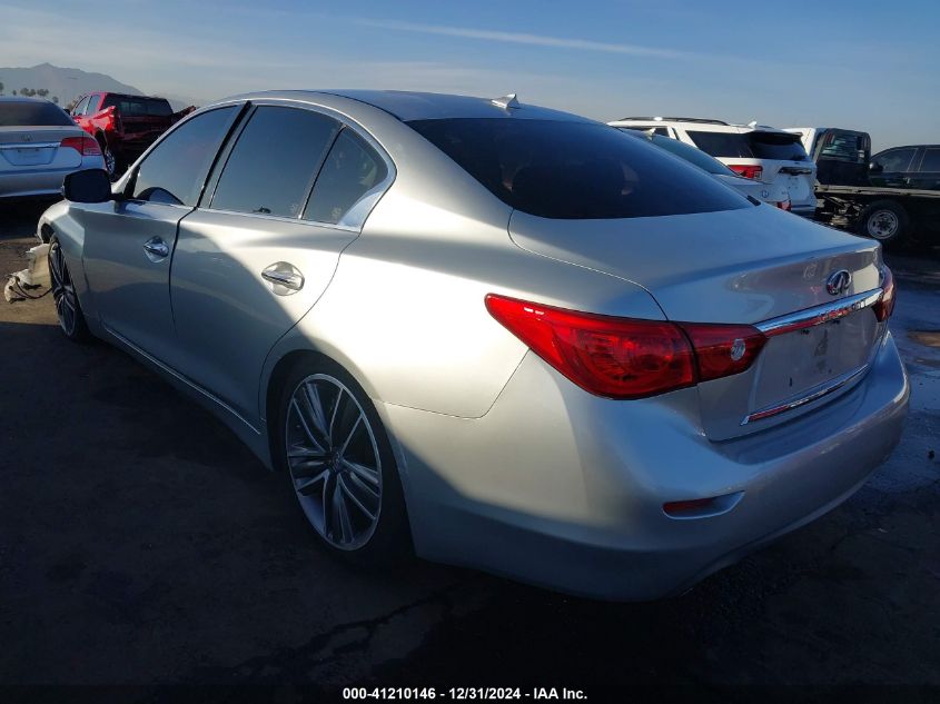 VIN JN1AV7AP8EM692165 2014 Infiniti Q50, Hybrid Sport no.3