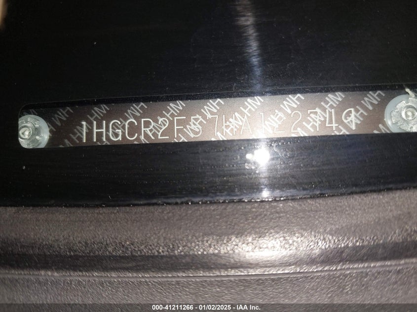 2017 HONDA ACCORD VIN: 1HGCR2F57HA122749