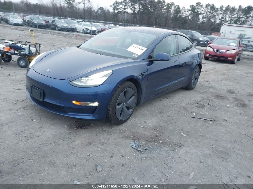 VIN 5YJ3E1EBXMF853236 2021 Tesla Model 3, Long Rang... no.2