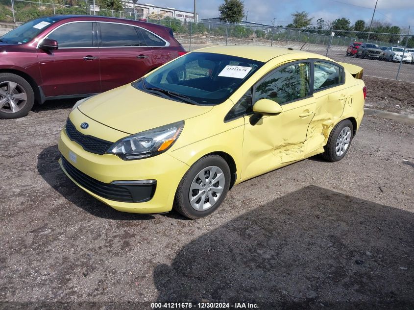 VIN KNADM4A36G6665544 2016 KIA Rio, LX no.2