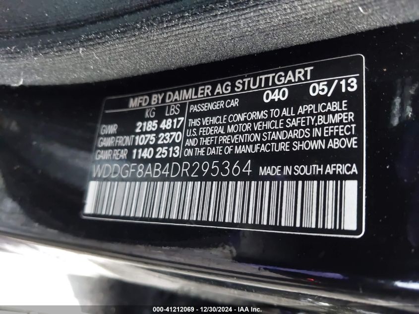 VIN WDDGF8AB4DR295364 2013 Mercedes-Benz C 300, Lux... no.9