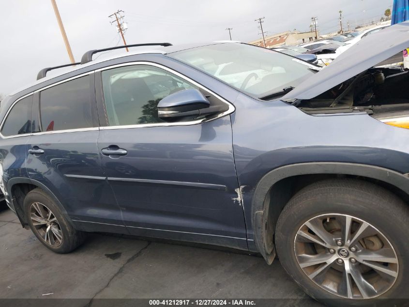 2016 TOYOTA HIGHLANDER XLE V6 - 5TDJKRFH5GS300074