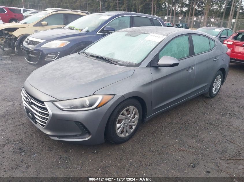 VIN KMHD74LF7HU114095 2017 Hyundai Elantra, SE no.2