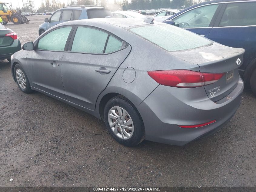 VIN KMHD74LF7HU114095 2017 Hyundai Elantra, SE no.3