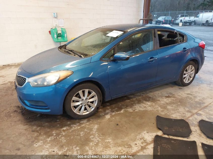 VIN KNAFX4A61E5164154 2014 KIA Forte, LX no.2