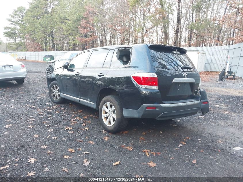 VIN 5TDBK3EH1DS212671 2013 Toyota Highlander, Base V6 no.3