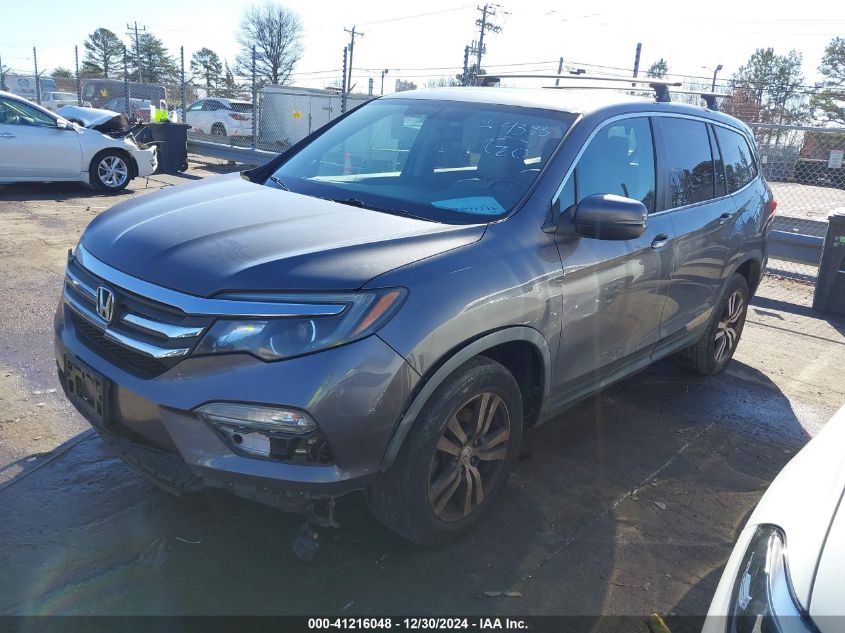 VIN 5FNYF6H50GB009393 2016 Honda Pilot, Ex-L no.2