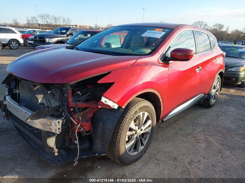 Vin: 5n1az2mg0hn141626, lot: 41706459, nissan murano s 20172