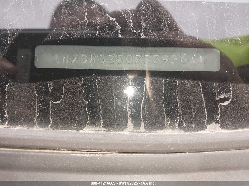 2007 TOYOTA COROLLA VIN: 1NXBR32E07Z795641