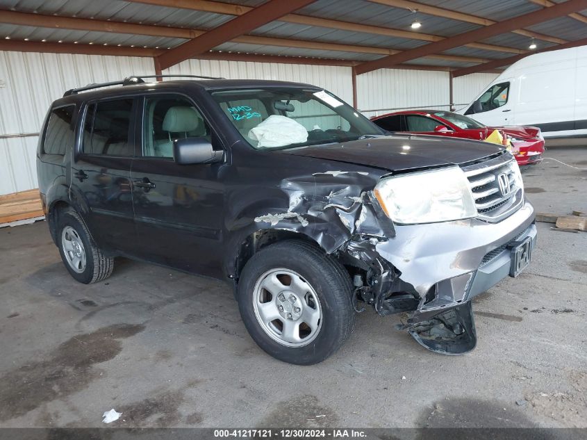 VIN 5FNYF3H27FB025478 2015 Honda Pilot, LX no.1