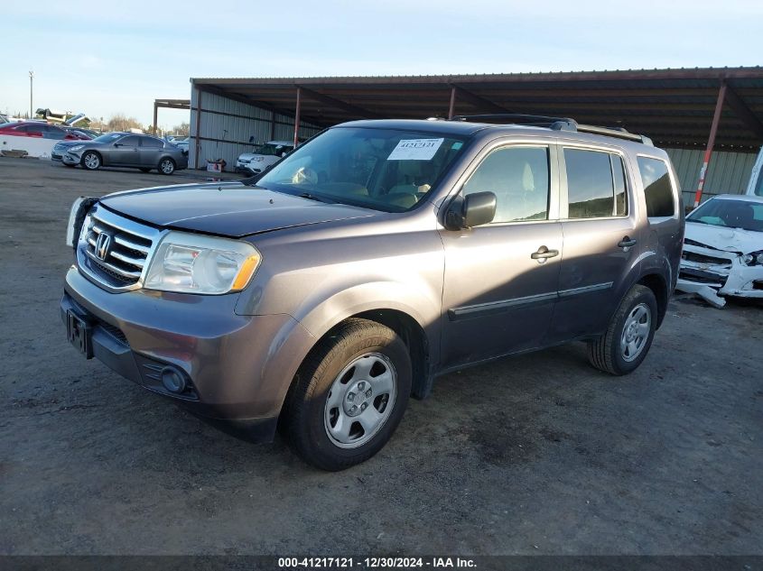 VIN 5FNYF3H27FB025478 2015 Honda Pilot, LX no.2