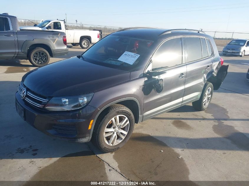 2016 VOLKSWAGEN TIGUAN S - WVGAV7AX6GW568881