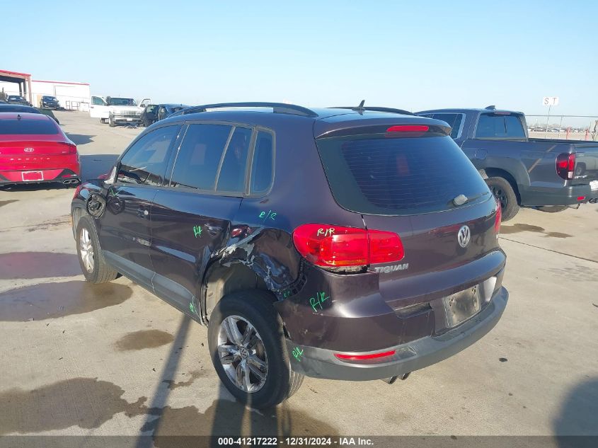 2016 VOLKSWAGEN TIGUAN S - WVGAV7AX6GW568881