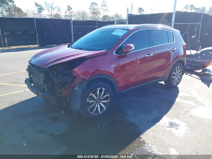 VIN KNDPNCAC8H7278996 2017 KIA Sportage, EX no.2