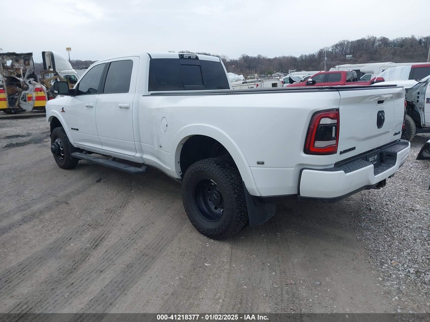 2021 Ram 3500 Laramie 4X4 8' Box white truck diesel 3C63RRJL2MG568100 photo #4