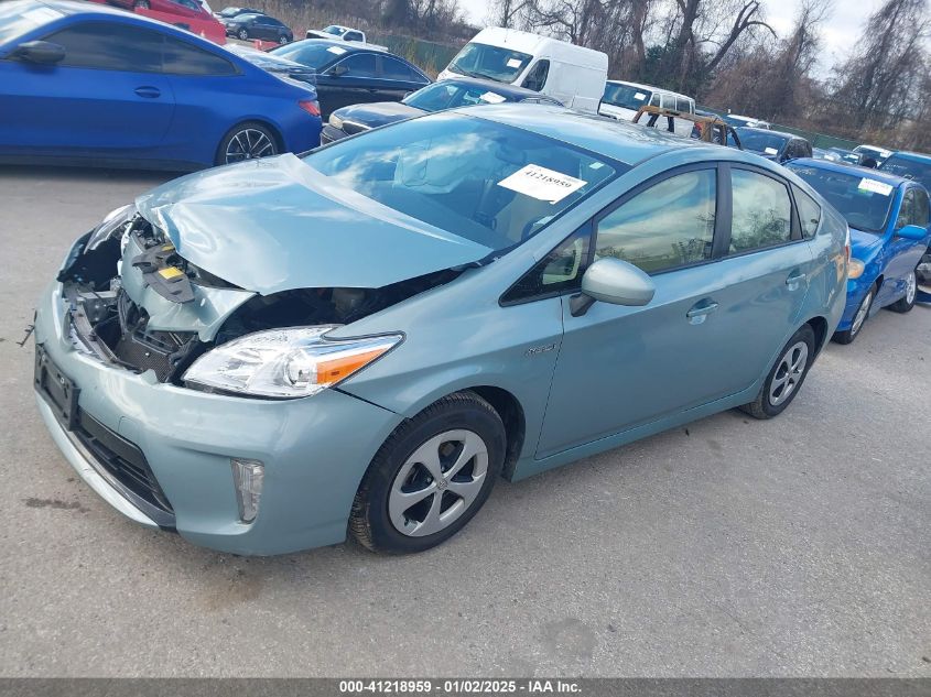 VIN JTDKN3DU9E1775827 2014 Toyota Prius no.2