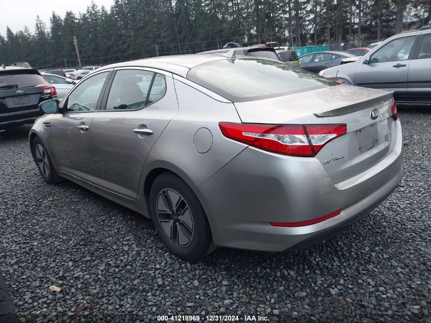 VIN KNAGM4AD3D5042714 2013 KIA Optima, Hybrid LX no.3