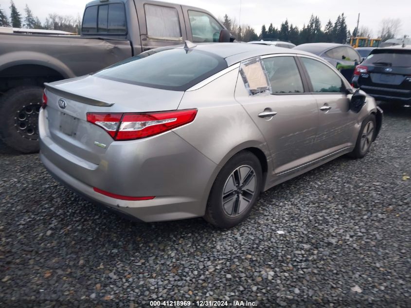 VIN KNAGM4AD3D5042714 2013 KIA Optima, Hybrid LX no.4