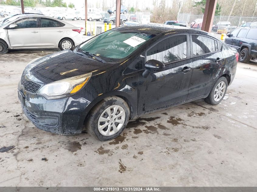 VIN KNADM4A32E6395998 2014 KIA Rio, LX no.2