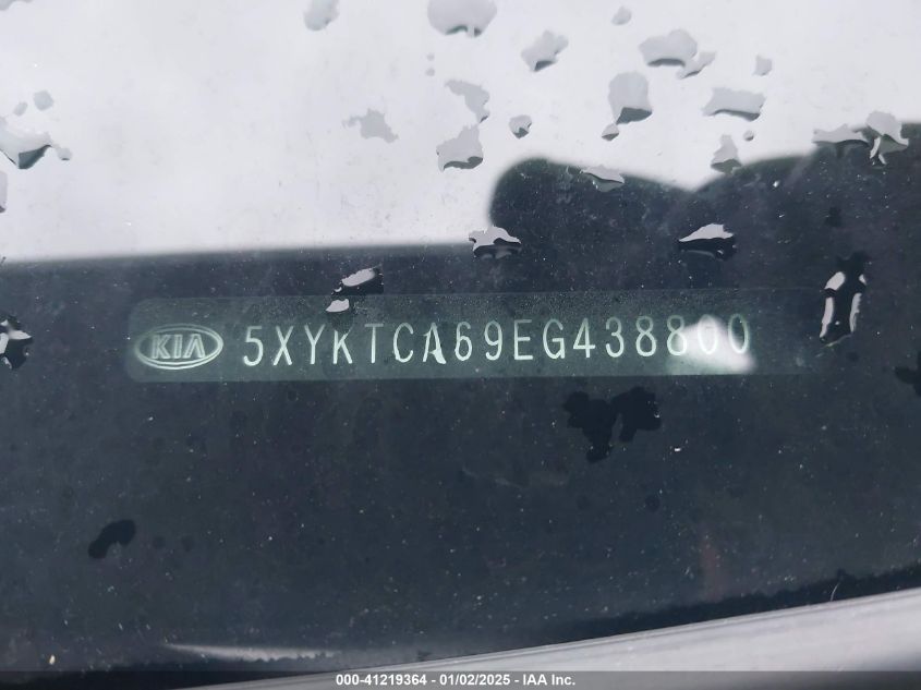 VIN 5XYKTCA69EG438800 2014 KIA Sorento, LX no.9