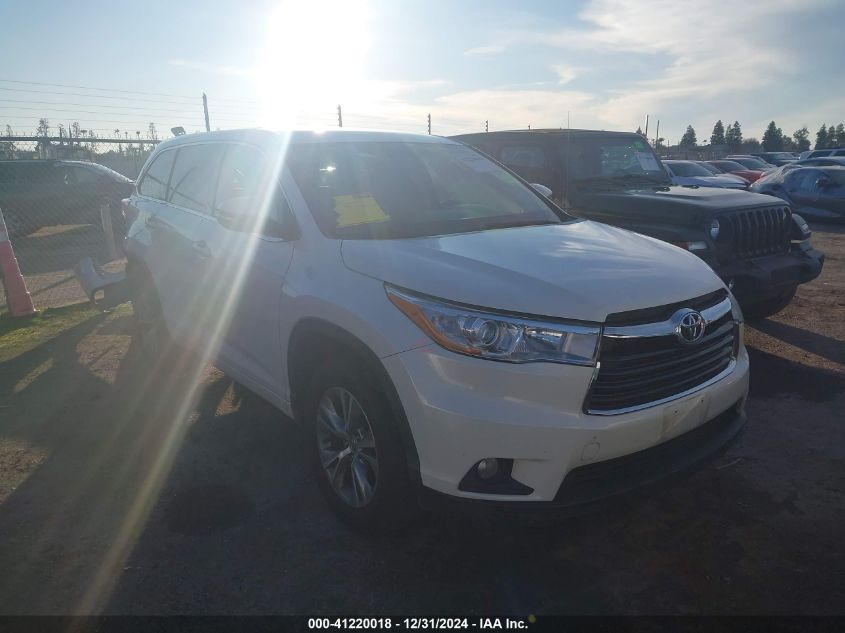 VIN 5TDZKRFH2FS081494 2015 TOYOTA HIGHLANDER no.1