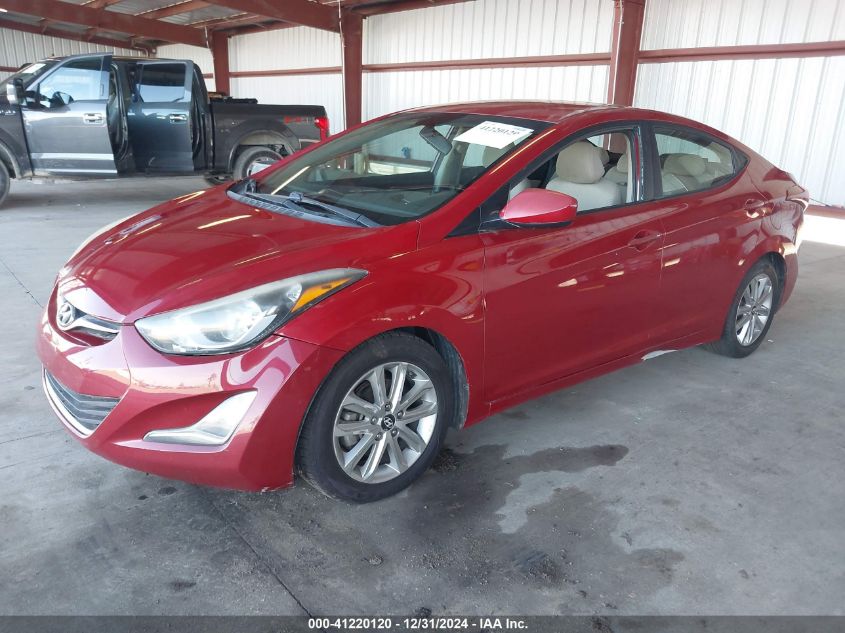 VIN KMHDH4AE8FU253799 2015 Hyundai Elantra, SE no.2