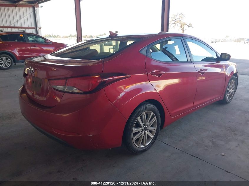 VIN KMHDH4AE8FU253799 2015 Hyundai Elantra, SE no.4