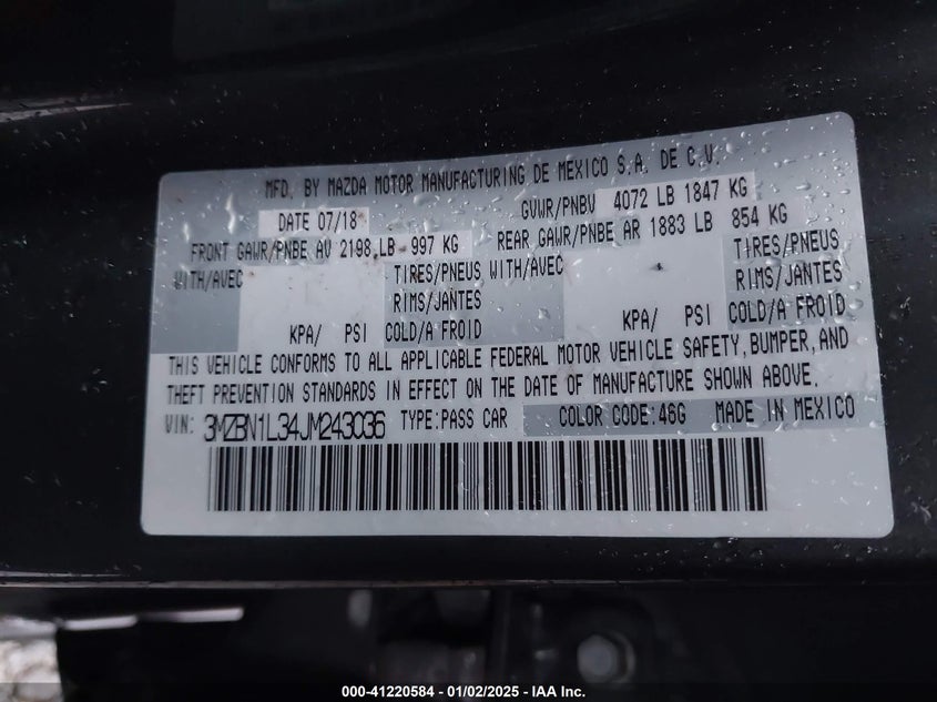 2018 MAZDA MAZDA3 TOURING - 3MZBN1L34JM243036