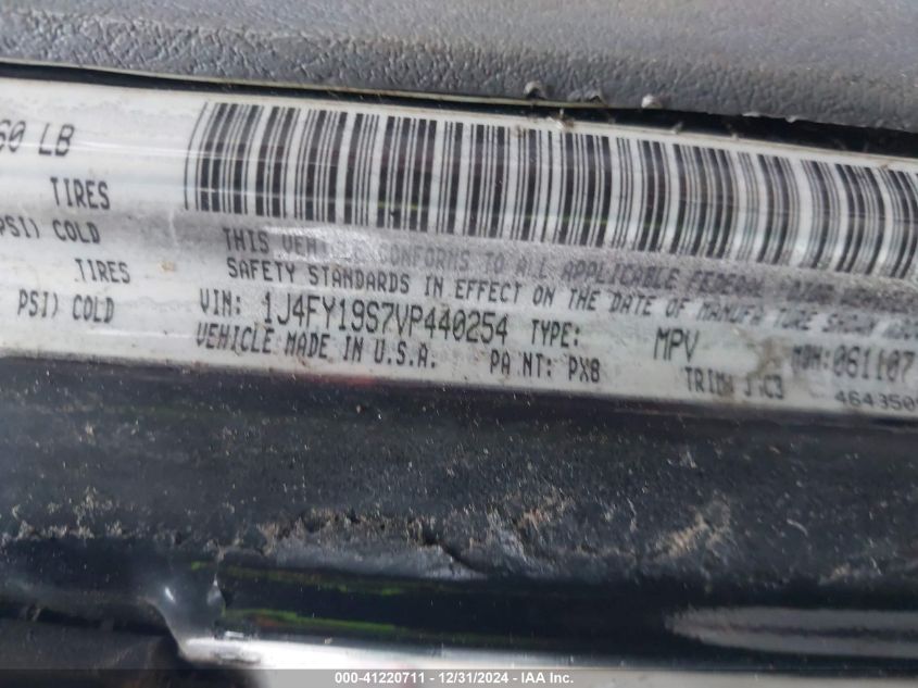 1997 Jeep Wrangler Sport VIN: IJ4FY19S7VP440254 Lot: 41220711