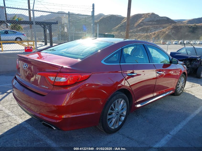 VIN 5NPE34AF4FH128857 2015 Hyundai Sonata, Limited no.4