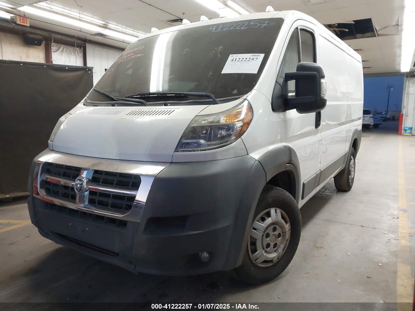 Vin: 3c6trvagxhe542728, lot: 41712580, ram promaster 1500 low roof 136 wb 20172