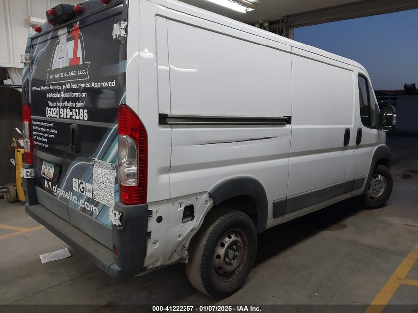 Vin: 3c6trvagxhe542728, lot: 41712580, ram promaster 1500 low roof 136 wb 20174