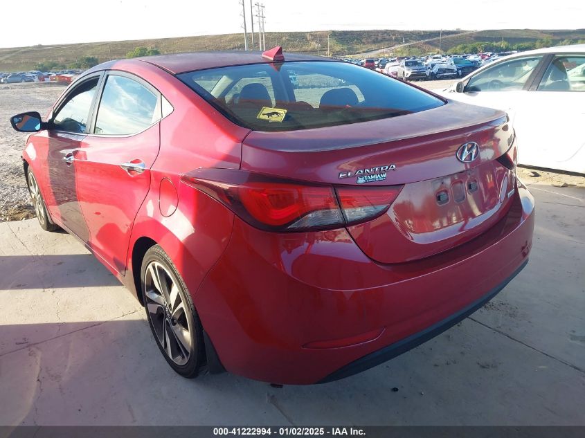 VIN KMHDH4AEXFU454023 2015 Hyundai Elantra, Limited no.3