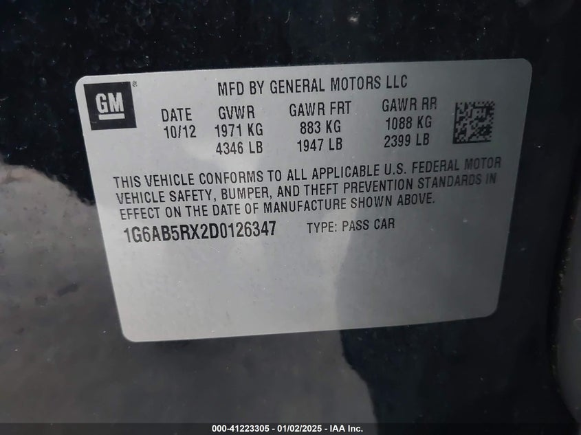 2013 CADILLAC ATS LUXURY - 1G6AB5RX2D0126347