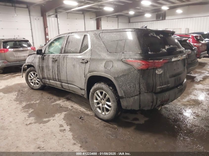 VIN 1GNEVFKW2PJ125492 2023 Chevrolet Traverse, Awd Ls no.3