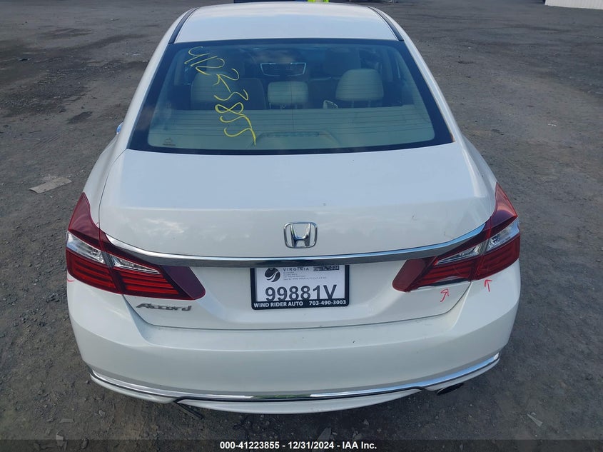 2016 HONDA ACCORD VIN: 1HGCR2F38GA169401