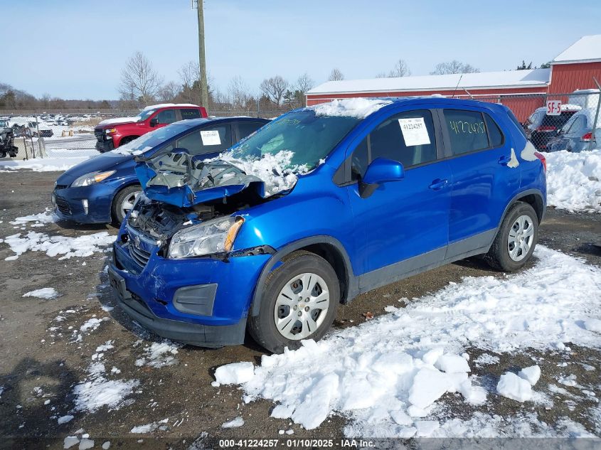 VIN KL7CJKSBXGB549639 2016 Chevrolet Trax, 1LS no.2