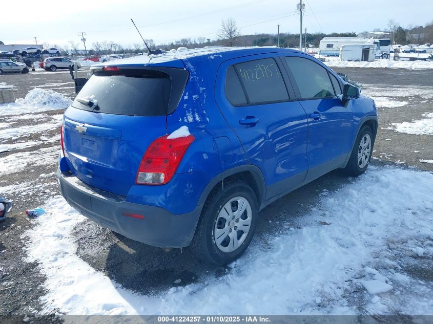 VIN KL7CJKSBXGB549639 2016 Chevrolet Trax, 1LS no.4