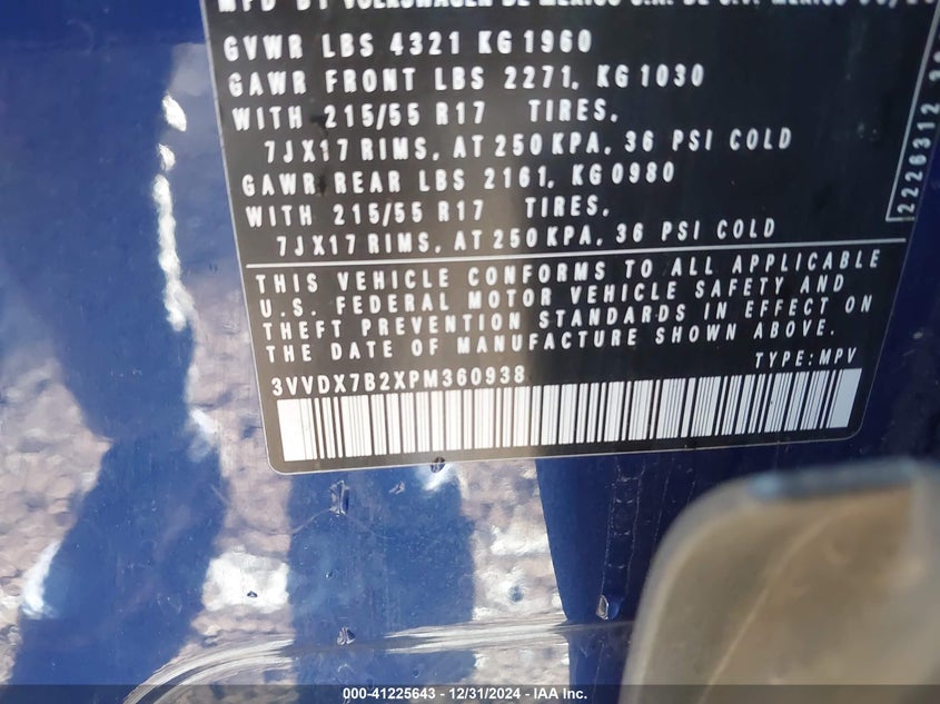 2023 VOLKSWAGEN TAOS 1.5T S - 3VVDX7B2XPM360938