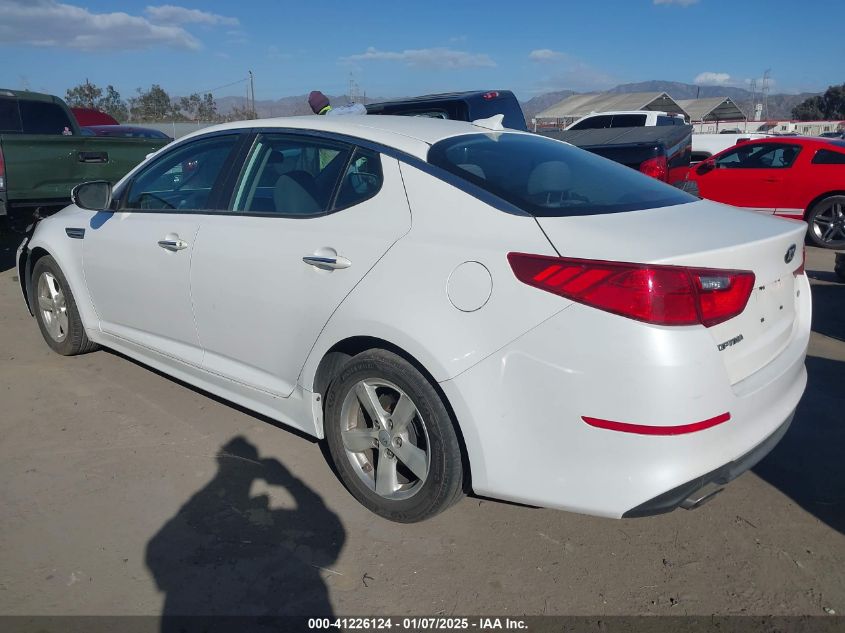 VIN KNAGM4A79F5633918 2015 KIA Optima, LX no.3