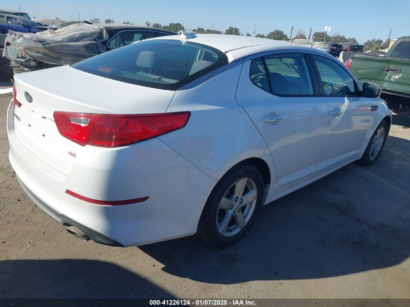 VIN KNAGM4A79F5633918 2015 KIA Optima, LX no.4